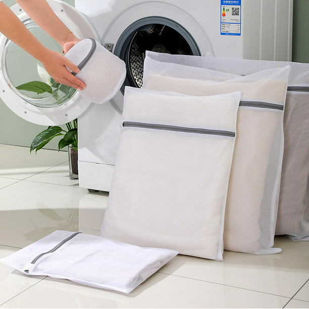 1 funda para lavadora y 3 bolsas de malla para lavandería, fundas  portátiles para lavadora y secadora con cremallera, cubierta impermeable ya  prueba