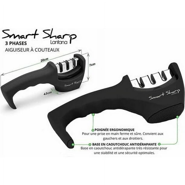 Afilador Cuchillos de Plástico SMART SHARP 3 pzas - Rojo