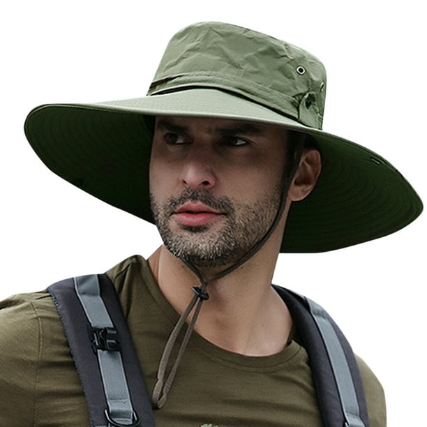 Sombrero para el sol de ala ancha con protección UV, sombrero de cubo  plegable para pesca, senderismo, Camping, ala de 12CM Romacci Sombrero para  el sol