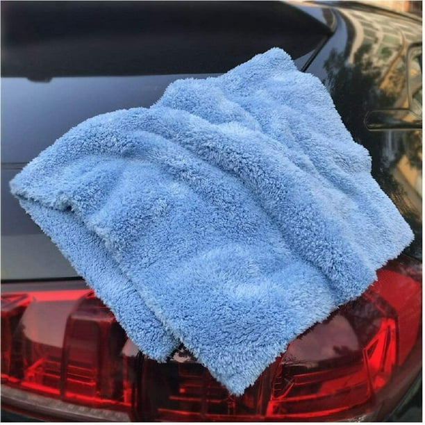 Paquete de 6 paños de microfibra para coche sin bordes, toallas de  microfibra ultra absorbentes de 450 g/m² para secado de pulido de coche, 40  x 40 cm (azul) Kuyhfg Bienvenido a