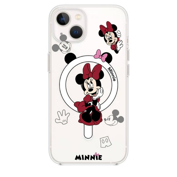Funda de Mickey Love Minnie Disney para Apple iPhone, 15, 14, 13, 12 Mini,  11 Pro, XS MAX, XR, X, 8, 7 Plus, cuerda líquida para la izquierda -  AliExpress
