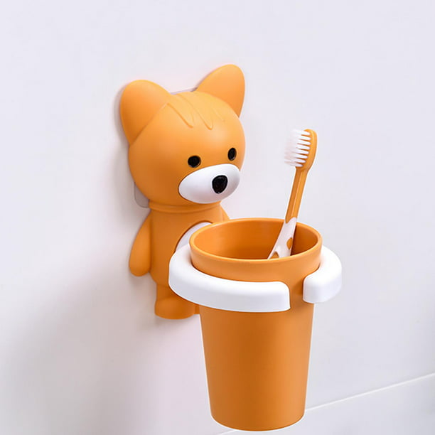 Soporte para vaso y cepillo de dientes montado en la pared, adhesivo para  colgar en la pared, organizador de cepillos de dientes eléctricos para  baño