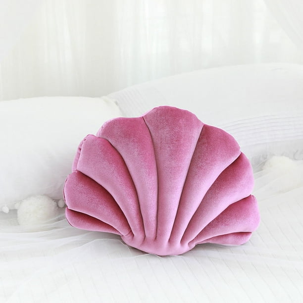  Sioloc Almohadas de concha, almohadas decorativas en forma de  concha, cojín decorativo de suelo para sofá cama (lavanda, 18 x 13  pulgadas) : Hogar y Cocina