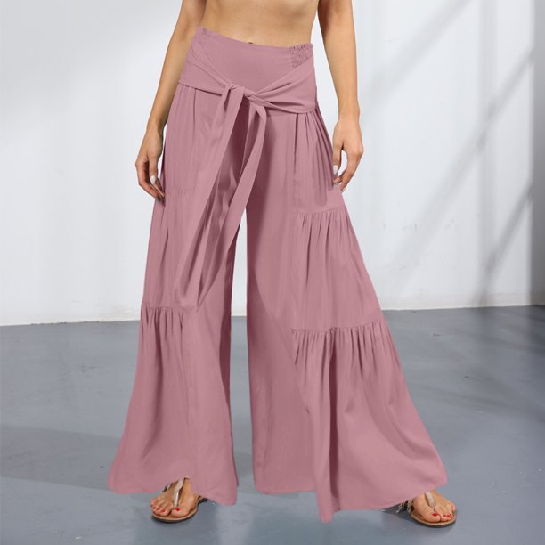 Pantalones De Punto De Cintura Alta Sólidos, Pantalones Ajustados  Informales Para La Primavera Y El Otoño, Ropa De Mujer