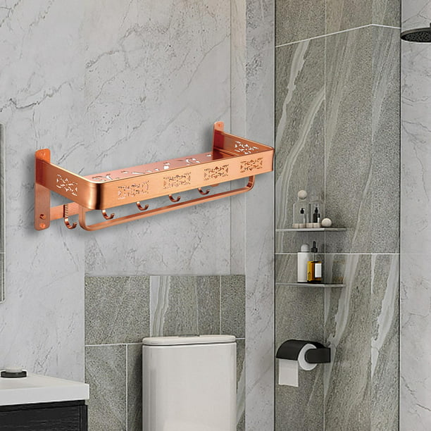Toalleros para baño montado en la pared | Toallero inoxidable para pared de  baño | Toallero de baño con almacenamiento versátil | Almacenamiento de