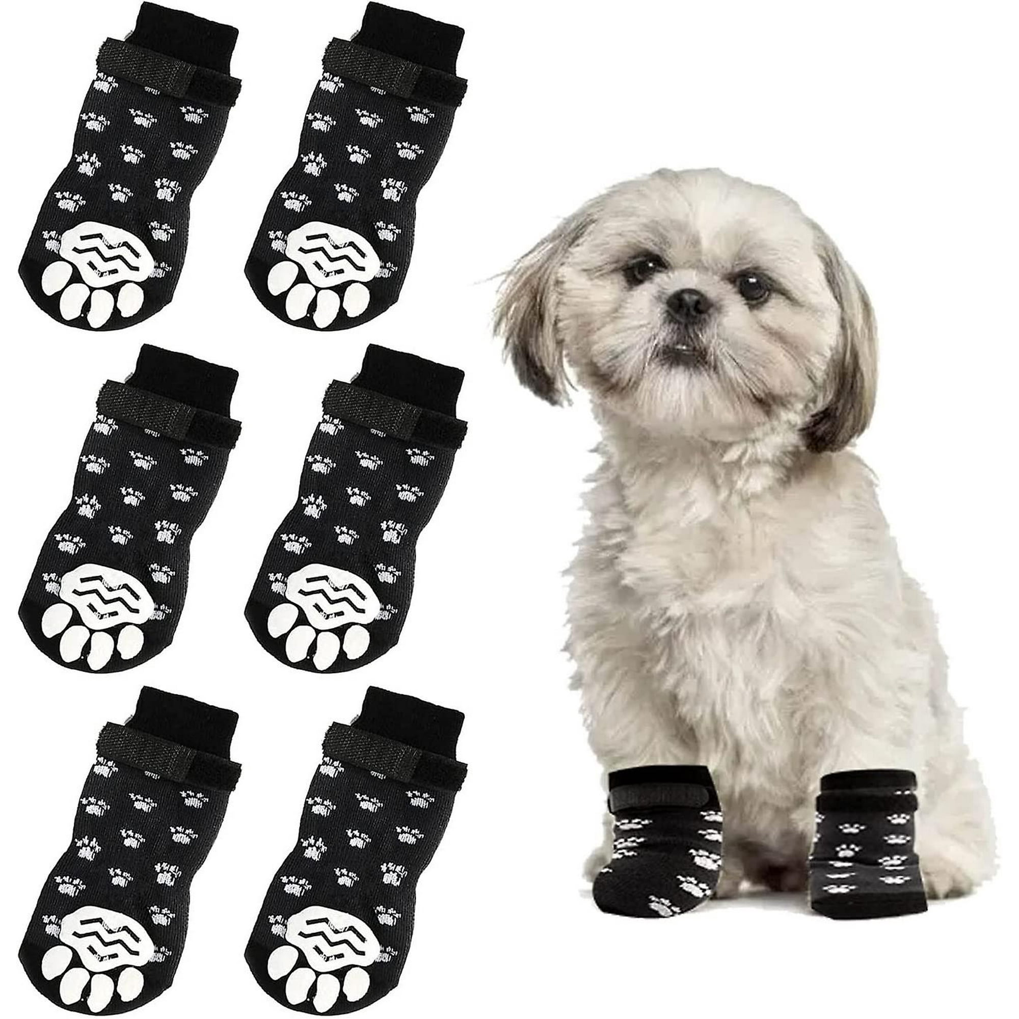Calcetines para perros Calcetines antideslizantes para mascotas con  refuerzo de goma Calcetines tejidos para perros con