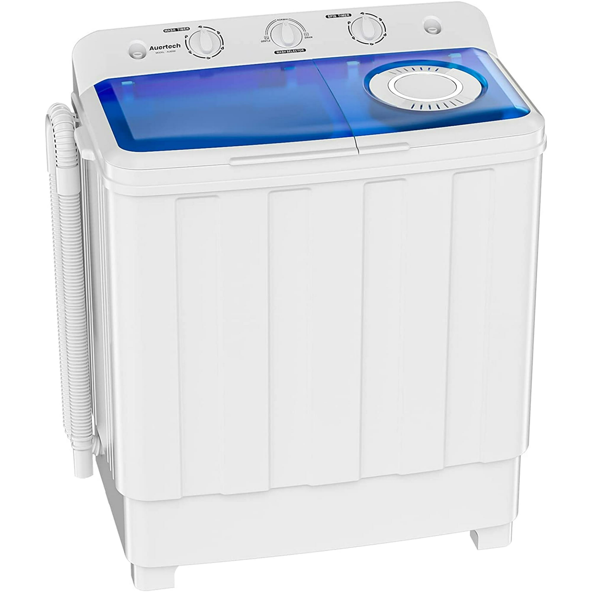  BBBuy Mini lavadora portátil, lavadora compacta de doble tina  con lavadora giratoria, bomba de drenaje por gravedad y manguera de drenaje  : Electrodomésticos