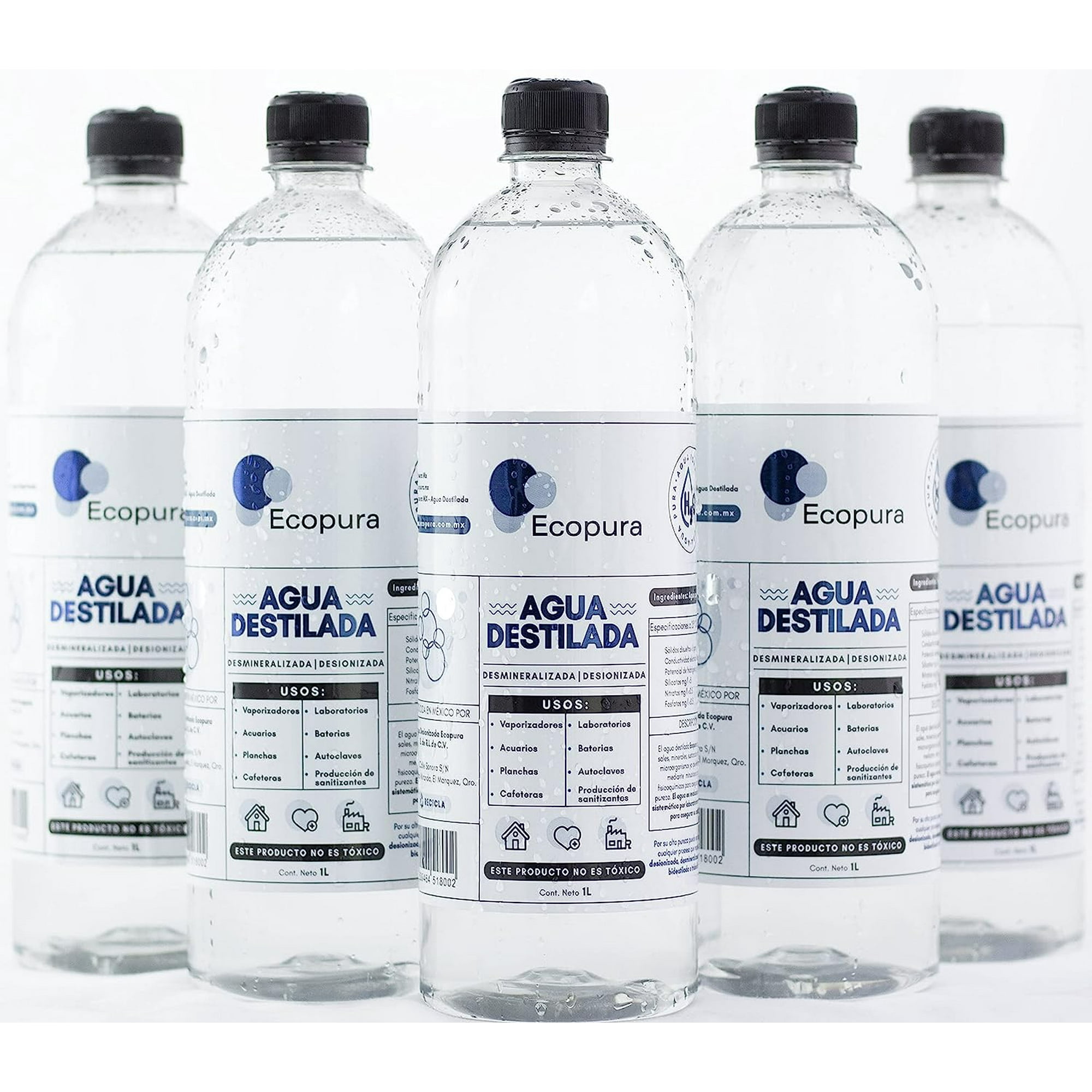 Agua destilada desionizada industrial - 5 litros