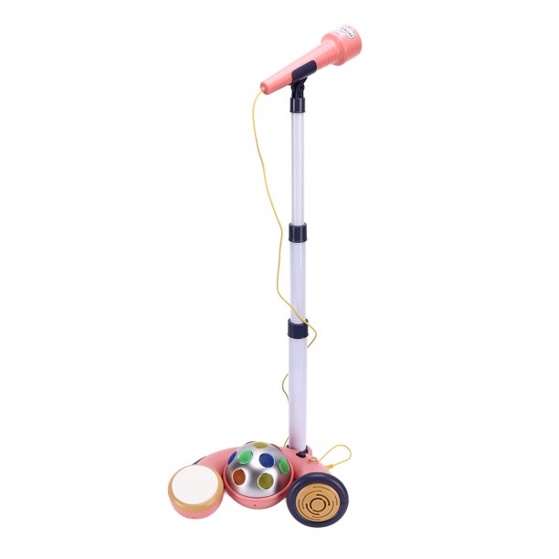 Micrófono para niños, micrófono de karaoke de juguete con soporte de  aspecto lindo bebé cantando en casa jardín de infantes