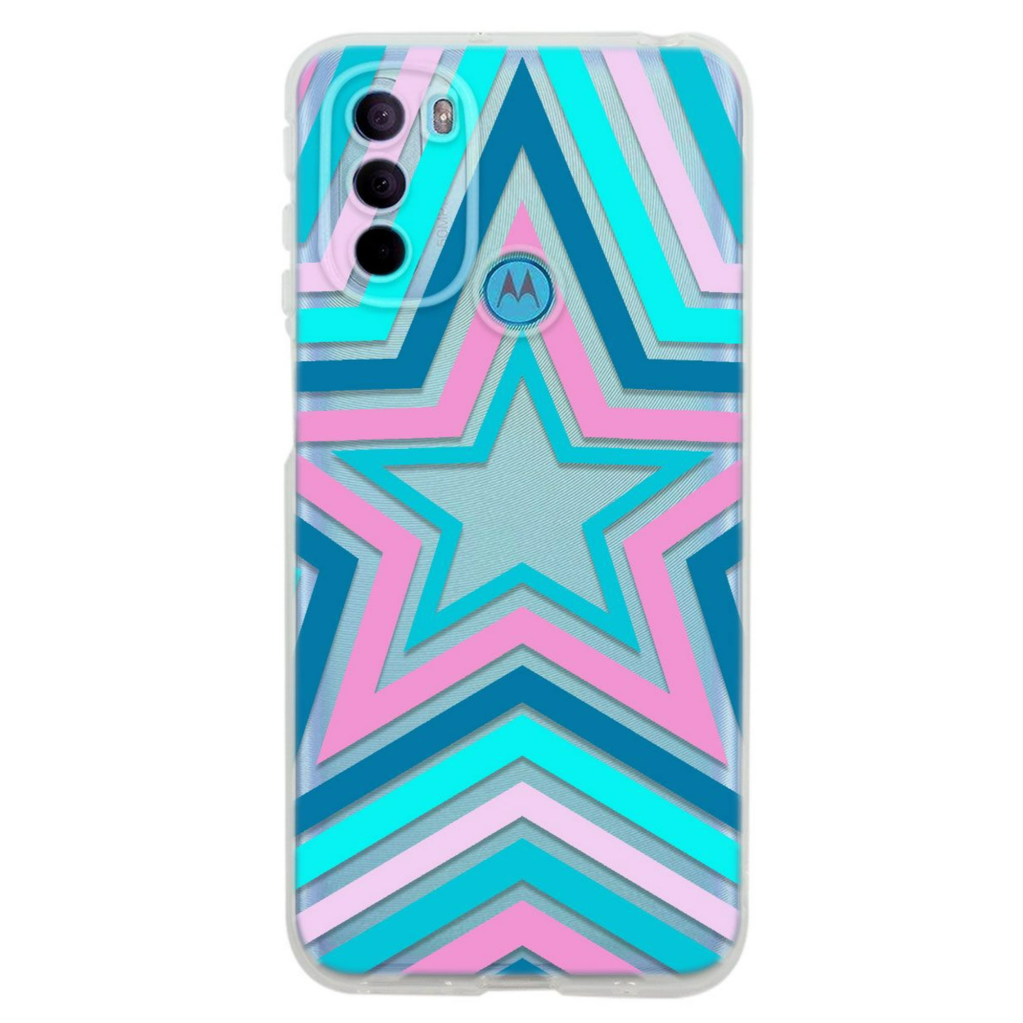 Funda para moto g31 ilusion de estrellas uso rudo, instacase protector para moto g31 antigolpes, case ilusion de estrellas