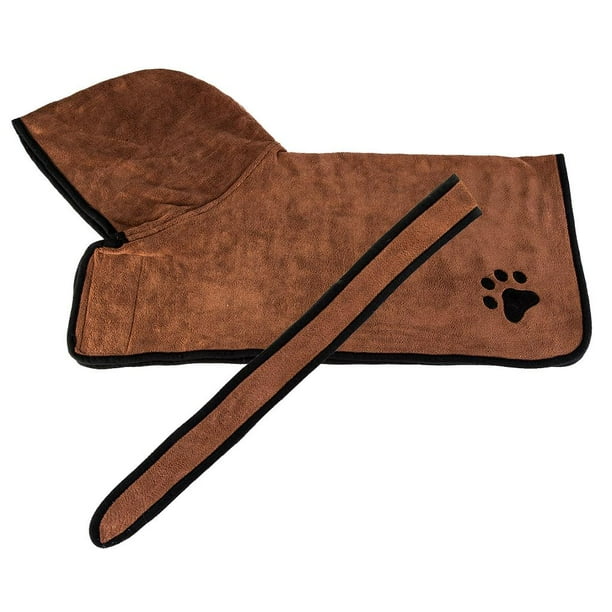 Toalla para perros de secado rápido, lujosamente suave y de usar para el  baño de cachorros - Azul + marrón, Sunnimix Albornoz de secado de verano