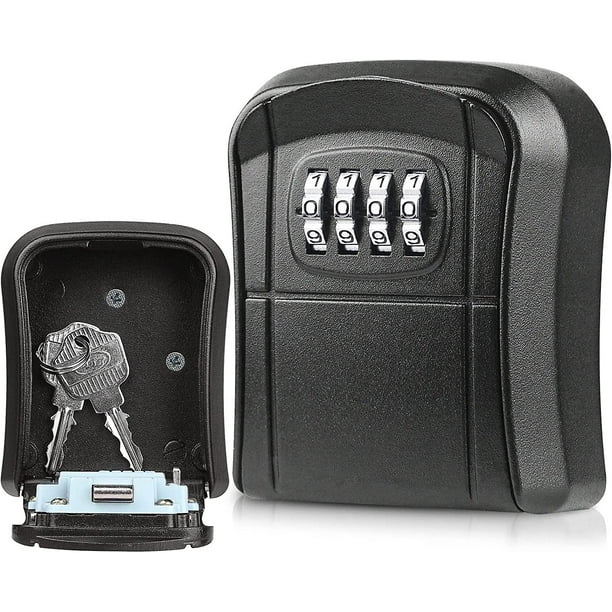  Puroma Caja de cerradura de llave, caja de seguridad portátil de  combinación para montar en la pared, caja de almacenamiento de llaves para  llaves de casa, código reiniciable, caja de seguridad