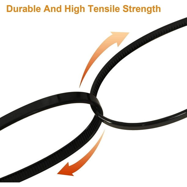 Bridas reutilizables para cables liberables, paquete de 100 bridas  resistentes, flexibles, ajustables, suaves, 8 pulgadas, nailon duradero