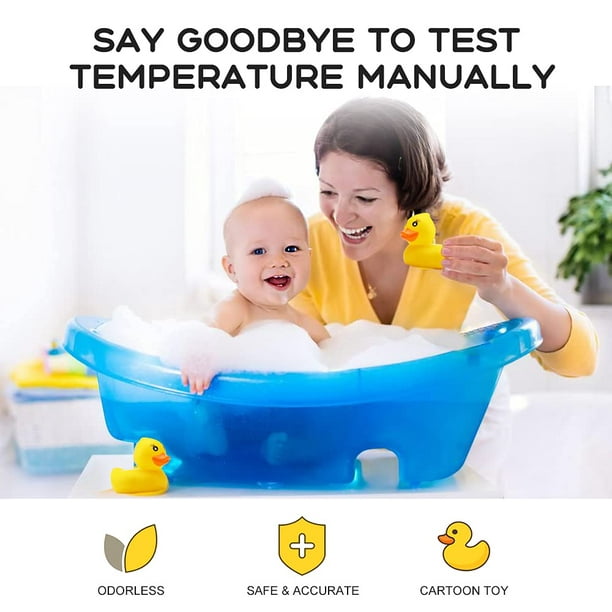  Termómetro de agua para bañera para bebé, (versión mejorada)  termómetro digital de temperatura del agua y termómetro de habitación,  juguete flotante de pato para bañera y piscina con advertencia de  temperatura 