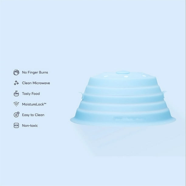 Cubierta de salpicadura de microondas, cubierta de cristal con tapa de  silicona plegable para cubierta de olla de alimentos, cubierta de placa de  – Yaxa Store