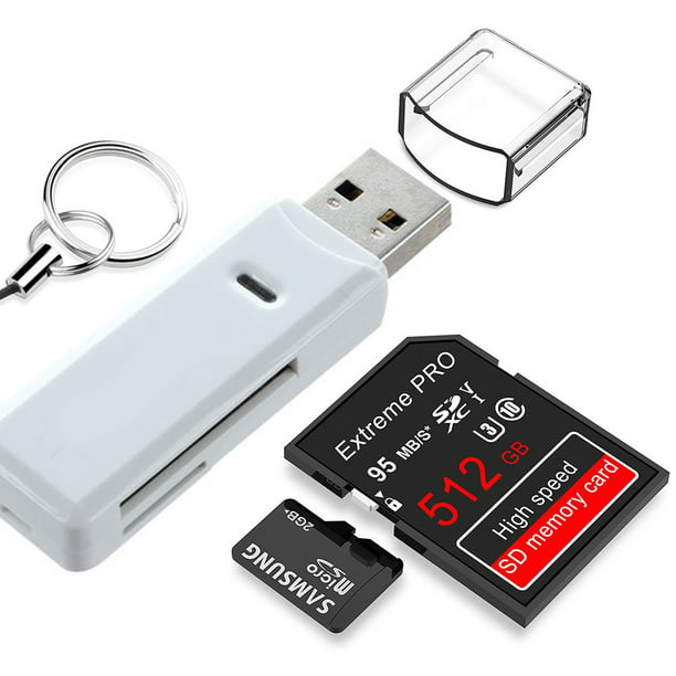 Lector de tarjetas SD 4 en 1 para iPhone, iPad, Android, Mac, PC, lector de  tarjetas Micro SD, adaptador de tarjeta SD, lector de tarjetas de memoria