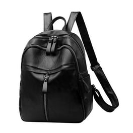 Mochilas De Mujer Para Moda Viajes Bolso-Casual Escolar Cuero PU Negro  Estilo