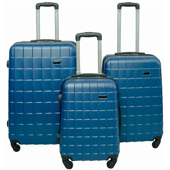 juego maletas viaje set 3 maletas rigidas rack  pack viaje azul