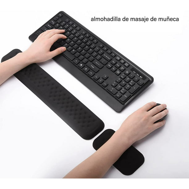 Everlasting Comfort Alfombrilla de mouse con soporte para muñeca, incluye  reposamuñecas para teclado, cojín ergonómico de espuma viscoelástica para