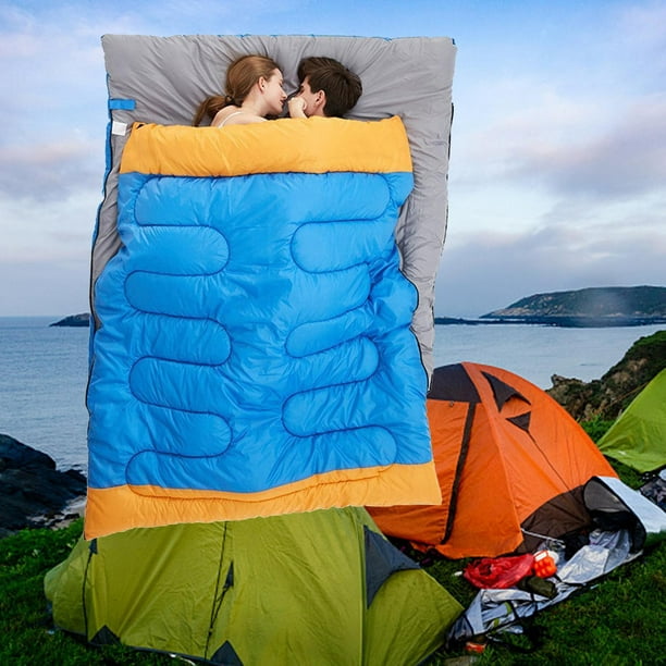 Saco de dormir para todo tipo de clima, portátil, 32°F a 68°F, impermeable,  compacto, ligero, cómodo con saco de compresión, campamento al aire libre