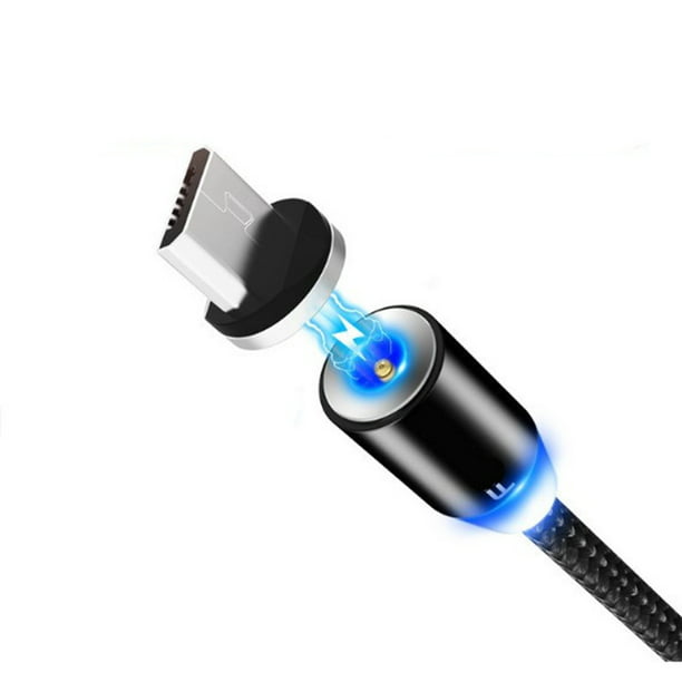 Nylon LED Cable USB magnético Carga rápida Cargador magnético Reemplazo de  cable Micro USB para Samsung S6 S7 Edge 1M Inevent DZ5490-00B