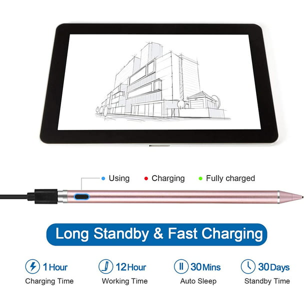 Lápiz óptico activo para pantallas táctiles, lápiz activo, bolígrafos  digitales inteligentes de punta fina, compatible con iPhone, iPad