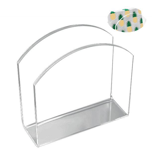 Cq acrylic Servilleteros transparentes para cocina, cesta de toallas de  invitados, soporte para toallas de papel en transparente, servilletero de