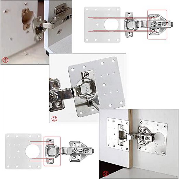 Placa de reparación de bisagra duradera, Kit de soporte de placa de  fijación de acero inoxidable