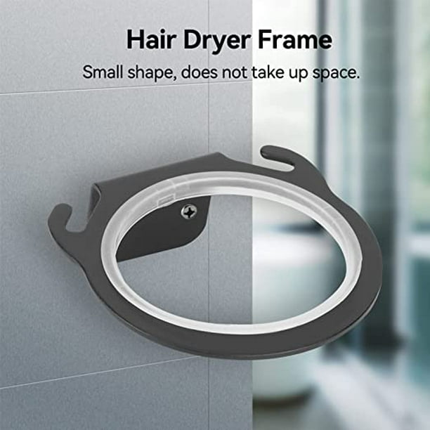 Soporte para secador de pelo, soporte para secador y plancha de pelo de  aluminio, estante de almacenamiento plateado