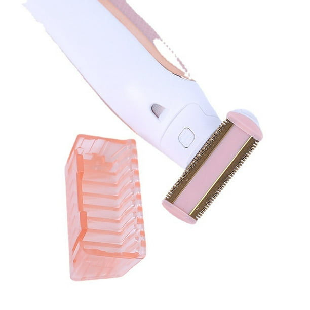 Depiladora para mujer, depiladora 2 en 1 con cabeza depiladora y cabeza de  afeitadora, afeitadora eléctrica inalámbrica para depiladora portátil sin