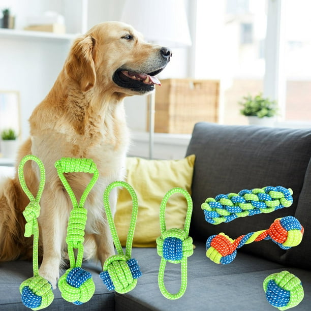 Juguetes interactivos para perros, juguetes de cuerda para perros