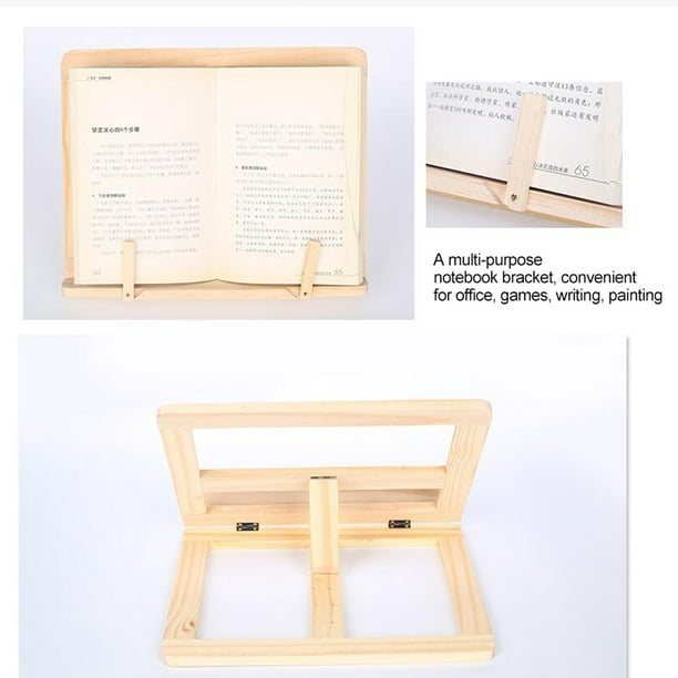 Soporte para libros y tablet atril bambú para libro de cocina