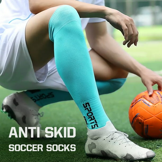 Calcetines antideslizantes de fútbol para hombre y mujer, medias