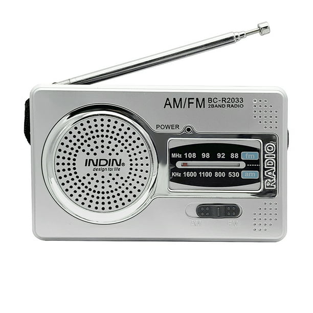 Radio de bolsillo AM FM, Transistor con altavoz, conector para