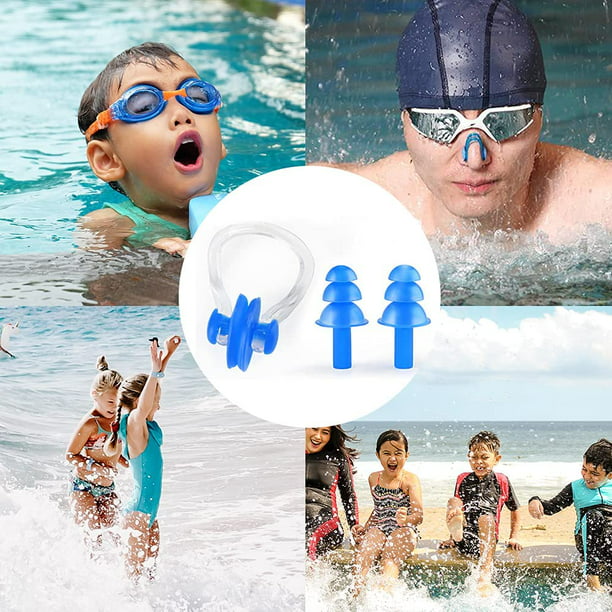 Pinzas de silicona para la nariz de natación para niños y adultos