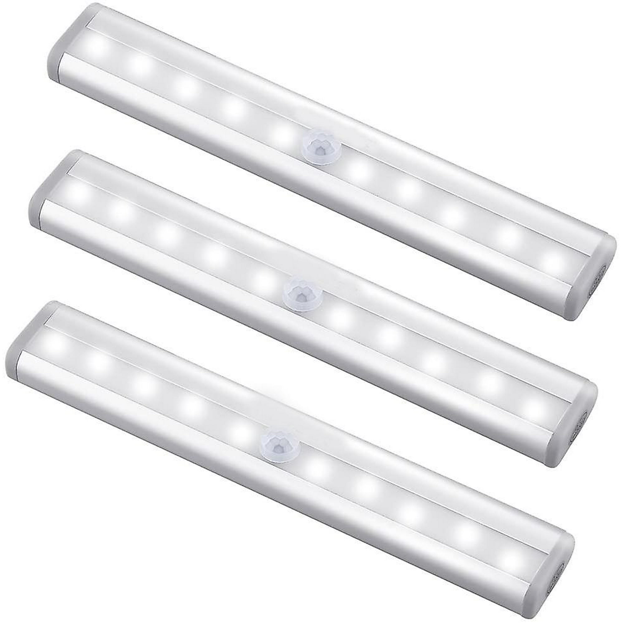 Lámpara de pared LED con sensor de movimiento inalámbrico para interior, luz  nocturna con sensor de carga USB magnético blanco (2 paquetes)