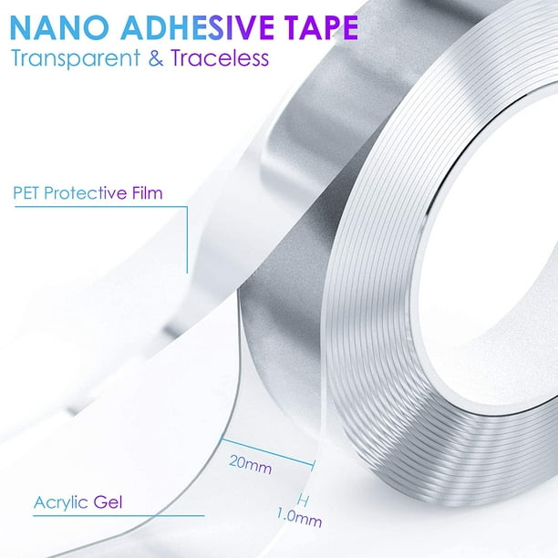 Cinta adhesiva de doble cara Extra fuerte 5M Nano Cintas adhesivas