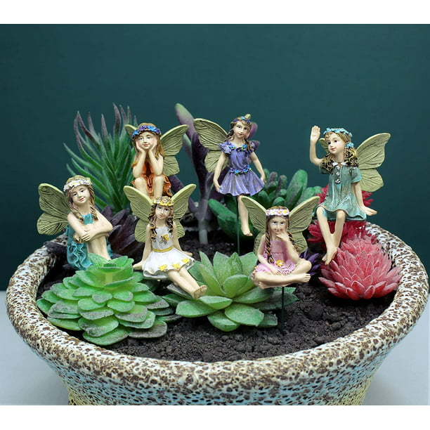 Figuras de hadas de jardín de hadas accesorios de maceta para decoración de  jardín al aire libre B Zulema Figuras de jardinera
