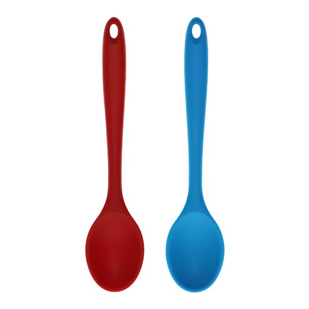 Ali+Oli Juego de 3 cucharas de silicona para bebé (azul) Cuchara de  silicona irrompible para bebé, cucharas para bebés de 6 meses en adelante