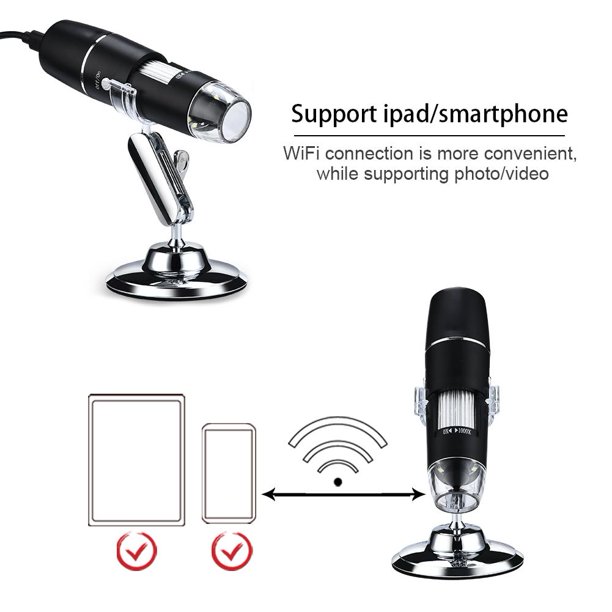 Microscopio USB digital electrónico portátil WIFI 1000X para PC Teléfono  móvil Ndcxsfigh nuevos