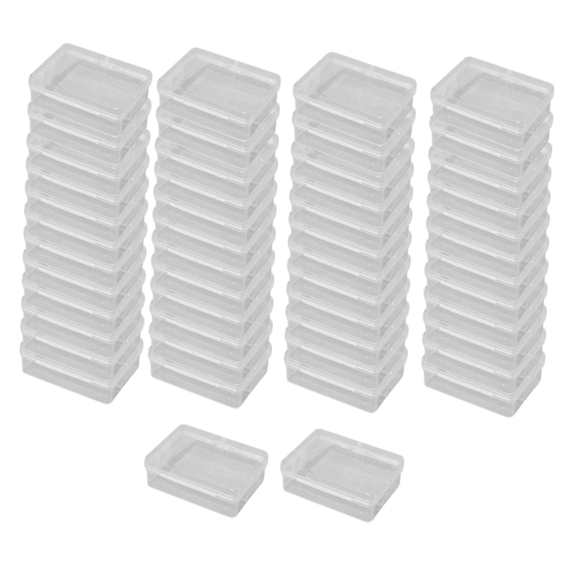  SUPERFINDINGS Contenedores rectangulares de poliestireno  transparente para almacenamiento, caja de plástico para almacenamiento de  cuentas (3.3 x 2.1 x 1.3 pulgadas, 8 unidades) : Arte y Manualidades