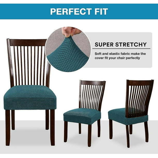 Paquete de 2 cojines para sillas de comedor, fundas de asiento para silla,  extraíbles, lavables, antipolvo, cojín de asiento para silla de cocina
