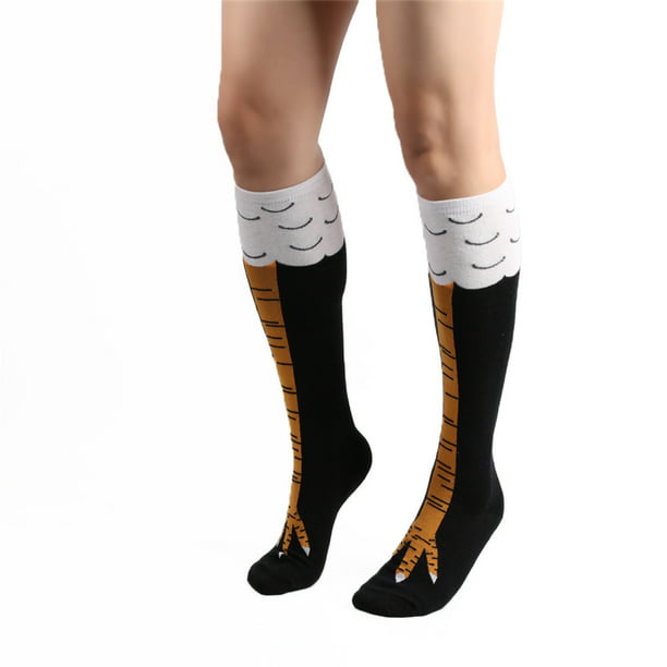 Calcetines largos con patas de pollo para mujer, calcetines hasta la  rodilla hasta el muslo, regalos XBTCLXEBCO Corto negro, corto | Walmart en  línea