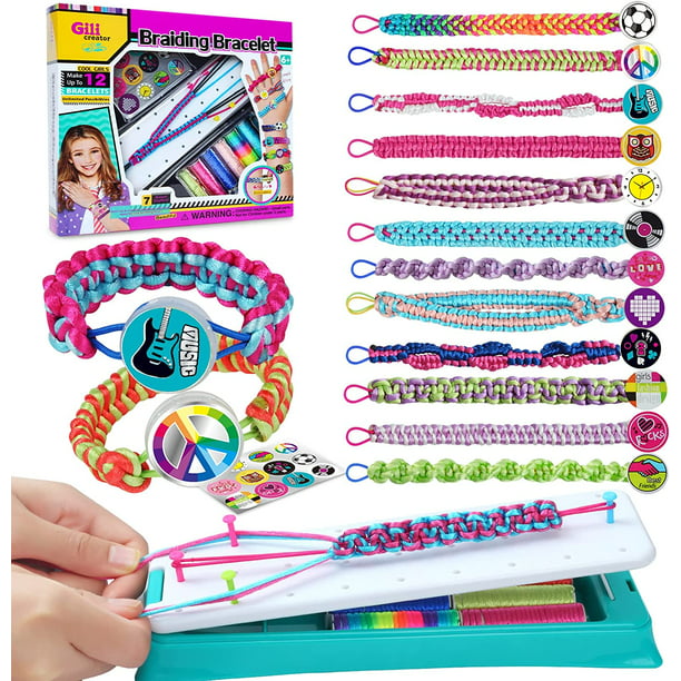 Kit de fabricación de pulseras de la amistad para niñas, kits de  manualidades de bricolaje, juguetes para niños de 8 a 10 años. Sincero  Hogar