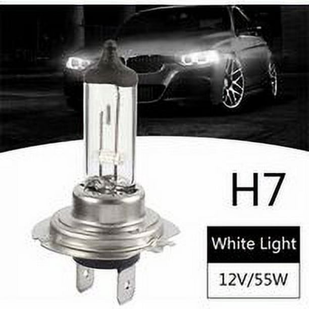 10 bombillas halógenas LED 12 V H7 55 W, bombilla blanca cálida duradera,  luces de haz alto/bajo para coche JM
