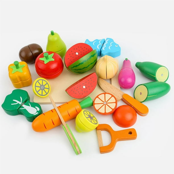 Tholdsy 17 Uds. Juguete para cortar frutas para niños, juguete para jugar a  las casitas, cortar frutas, verduras de plástico, comida, juguetes de  Juegos de imaginación Tholdsy FN000052-00B