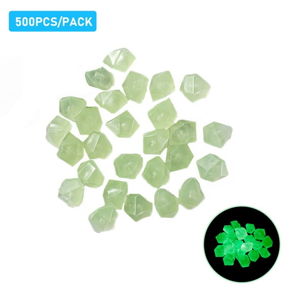 100pcs glow in the dark stones glow stones decoración de piedra fluorescente en forma de diamante p tomshoo piedra luminosa