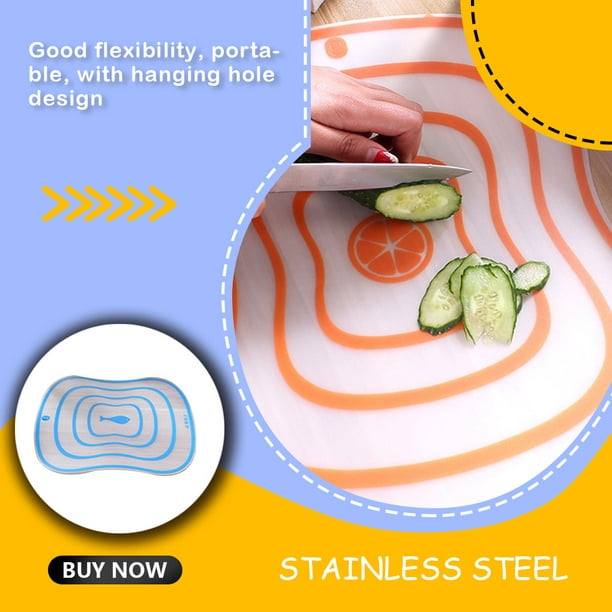 Yuarrent Tabla de cortar transparente flexible de la cocina Tablas de  cortar de los PP Tabla de cortar de la clasificación Cocina y Comedor  Naranja