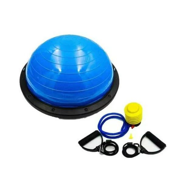 Pelota Azul Bosu Ball Fitness + Ligas + Inflador - Bloom Tienda Natural