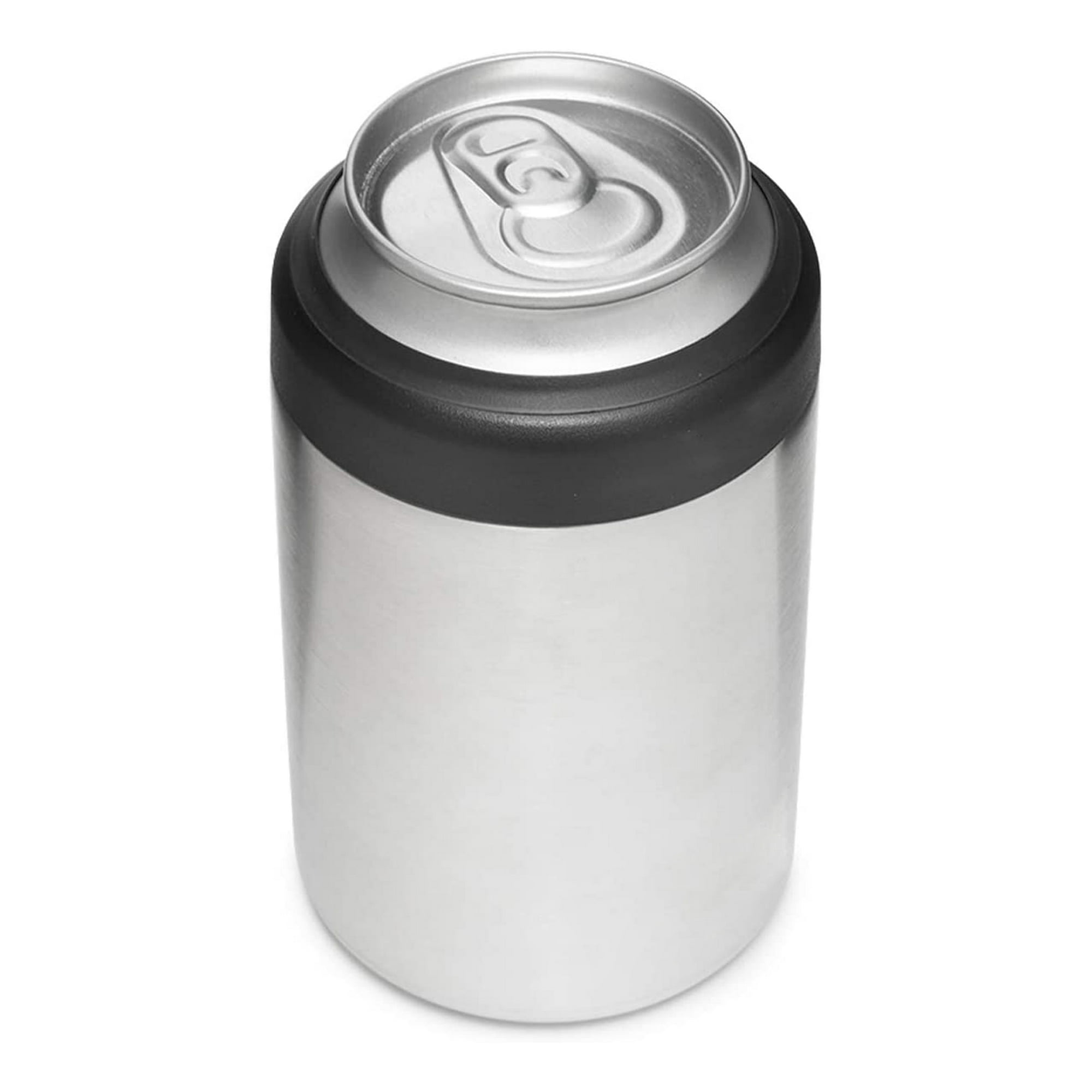 Enfriador de latas triple de acero inoxidable, botella o vaso con tapa para  latas estándar de 12 oz